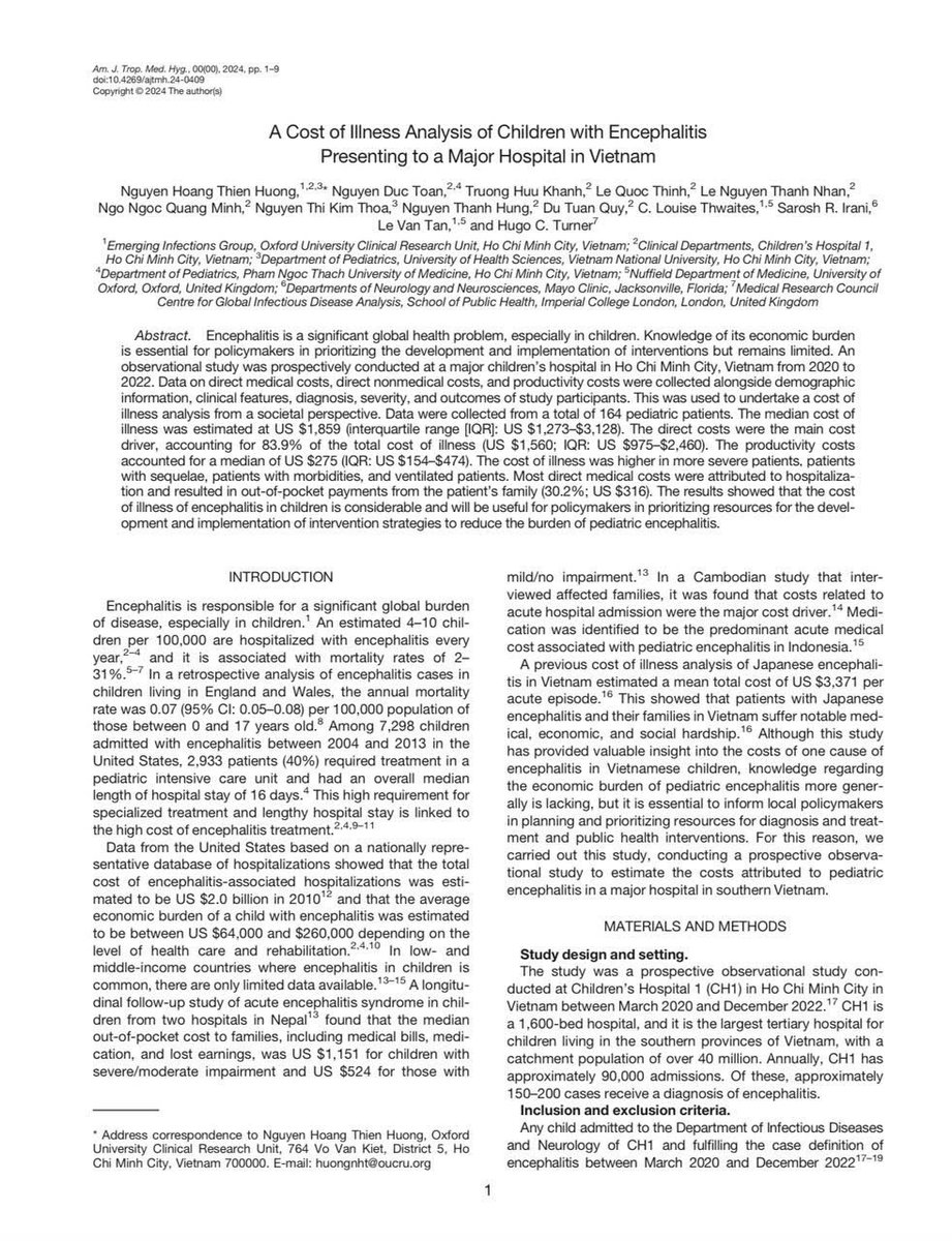 Huong Nguyen (@huongped) on Twitter photo Thrilled to have a paper published from my PhD! ๐๐๐พ Economic burden of encephalitis in Vietnamese children! ๐ง ๐ฆ ๐ฐ Grateful and proud worked with amazing supervisors! โค๏ธ <a href="/OUCRU_Programme/">OUCRU</a> <a href="/EIgroup_OUCRU/">EI Group OUCRU</a> <a href="/Le_Van_Tan/">Le Van Tan</a> <a href="/Mayo_AING/">Mayo Florida AutoImmune Neurology Group</a> <a href="/hugocturner/">Hugo C Turner</a> <a href="/drleighannjones/">Dr Leigh Jones</a> @CLThwaites Thrilled to have a paper published from my PhD! ๐๐๐พ Economic burden of encephalitis in Vietnamese children! ๐ง ๐ฆ ๐ฐ Grateful and proud worked with amazing supervisors! โค๏ธ <a href="/OUCRU_Programme/">OUCRU</a> <a href="/EIgroup_OUCRU/">EI Group OUCRU</a> <a href="/Le_Van_Tan/">Le Van Tan</a> <a href="/Mayo_AING/">Mayo Florida AutoImmune Neurology Group</a> <a href="/hugocturner/">Hugo C Turner</a> <a href="/drleighannjones/">Dr Leigh Jones</a> @CLThwaites