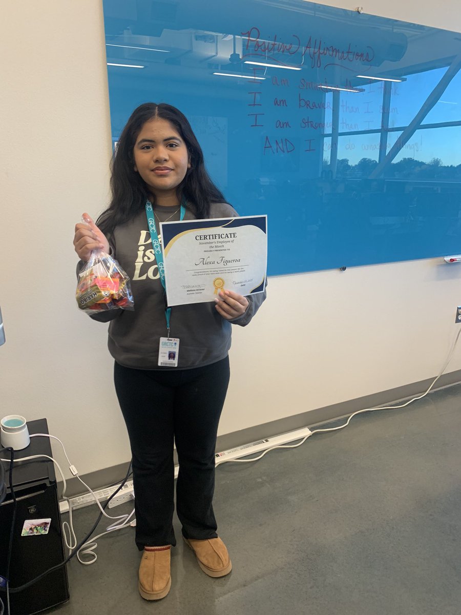 GRCTCBusn's tweet photo. November Employee of the Month was nominated for her leadership, always taking initiative and having a good attitude. “The past few projects, I’ve seen how well she does while in a group.” Congratulations Alexa! 🎉 #CCMR https://t.co/1Q4bfpl6QA