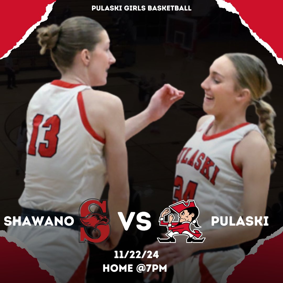 🚨It’s Game Day Raiders!🚨
🚨Home Opener!🚨
🗓️Nov. 22nd
⏰ @ 7 PM
📍Pulaski High School
#RaiderStrong