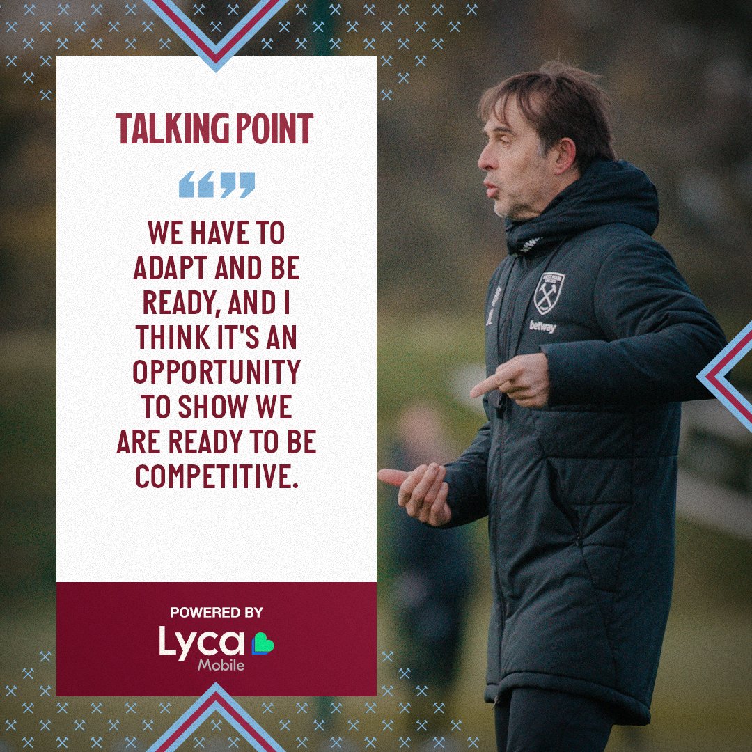 WestHam's tweet image. Lopetegui looks forward to the challenge on Monday night 👊

#TalkingPoint with @LycamobileUK 📞