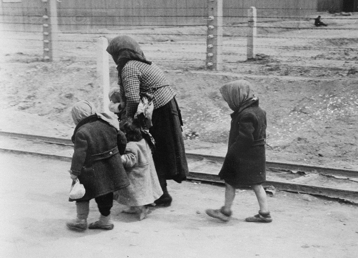 This heart-wrenching photo of a grandma and her grandchildren, clutching a baby in her arms, on their way to the gas chamber is one of those pictures I will Never forget 💔