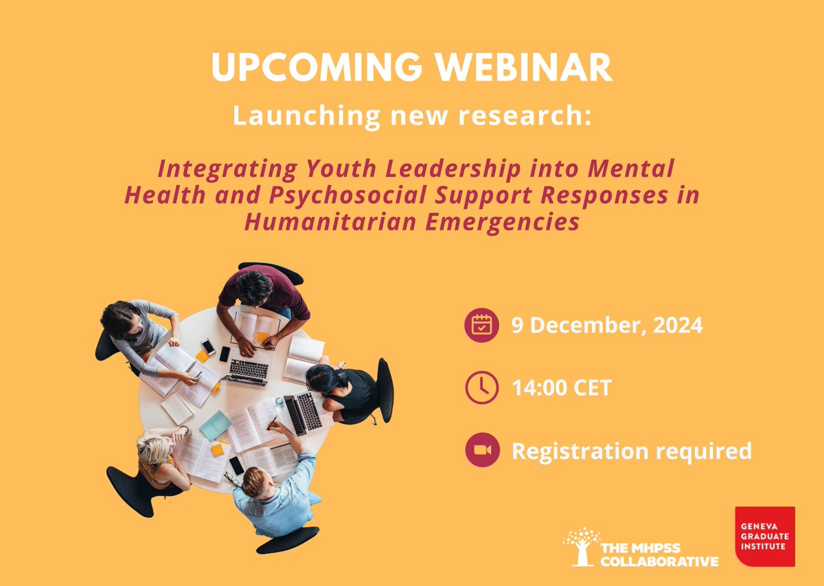 The MHPSS Collaborative (@mhpsscollabora1) on Twitter photo Webinar: Launching the ๐๐ฏ๐ต๐ฆ๐จ๐ณ๐ข๐ต๐ช๐ฏ๐จ ๐ ๐ฐ๐ถ๐ต๐ฉ ๐๐ฆ๐ข๐ฅ๐ฆ๐ณ๐ด๐ฉ๐ช๐ฑ ๐ช๐ฏ๐ต๐ฐ ๐๐ฆ๐ฏ๐ต๐ข๐ญ ๐๐ฆ๐ข๐ญ๐ต๐ฉ ๐ข๐ฏ๐ฅ ๐๐ด๐บ๐ค๐ฉ๐ฐ๐ด๐ฐ๐ค๐ช๐ข๐ญ ๐๐ถ๐ฑ๐ฑ๐ฐ๐ณ๐ต ๐๐ฆ๐ด๐ฑ๐ฐ๐ฏ๐ด๐ฆ๐ด ๐ช๐ฏ ๐๐ถ๐ฎ๐ข๐ฏ๐ช๐ต๐ข๐ณ๐ช๐ข๐ฏ ๐๐ฎ๐ฆ๐ณ๐จ๐ฆ๐ฏ๐ค๐ช๐ฆ๐ด research.
Register: lnkd.in/dG8uii28 Webinar: Launching the ๐๐ฏ๐ต๐ฆ๐จ๐ณ๐ข๐ต๐ช๐ฏ๐จ ๐ ๐ฐ๐ถ๐ต๐ฉ ๐๐ฆ๐ข๐ฅ๐ฆ๐ณ๐ด๐ฉ๐ช๐ฑ ๐ช๐ฏ๐ต๐ฐ ๐๐ฆ๐ฏ๐ต๐ข๐ญ ๐๐ฆ๐ข๐ญ๐ต๐ฉ ๐ข๐ฏ๐ฅ ๐๐ด๐บ๐ค๐ฉ๐ฐ๐ด๐ฐ๐ค๐ช๐ข๐ญ ๐๐ถ๐ฑ๐ฑ๐ฐ๐ณ๐ต ๐๐ฆ๐ด๐ฑ๐ฐ๐ฏ๐ด๐ฆ๐ด ๐ช๐ฏ ๐๐ถ๐ฎ๐ข๐ฏ๐ช๐ต๐ข๐ณ๐ช๐ข๐ฏ ๐๐ฎ๐ฆ๐ณ๐จ๐ฆ๐ฏ๐ค๐ช๐ฆ๐ด research.
Register: lnkd.in/dG8uii28
