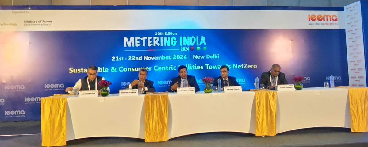 Intelli_Smart's tweet photo. @Intelli_Smart CTO Mr @Gautam_IIPL was one of the esteemed speakers at the 10th edition of Metering India 2024 discussing “AMI Journey So Far Under RDSS”.

Mr Kumar stated that the world’s largest #digitalization program under the RDSS smart metering initiative is finally gaining the momentum it needs, emphasizing how it will transform millions of lives at the grassroots.

The session was chaired by Shri Saurav Kumar Shah, IPS, Executive Director, RDSS, @pfclindia. The panel discussion highlighted the importance of customizing rollout programs to meet the unique needs of consumers in different states.

#MeteringIndia #SmartMetering #AMI #ElectricityDistribution