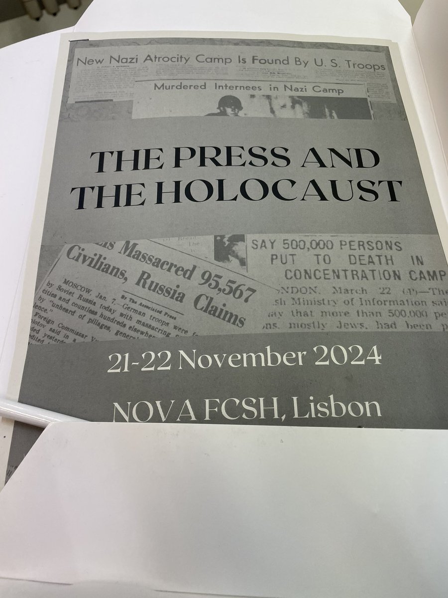 IsabellaFerron's tweet photo. #Lisboa#thePressandtheHolocaust conference https://t.co/orRhPAcck3