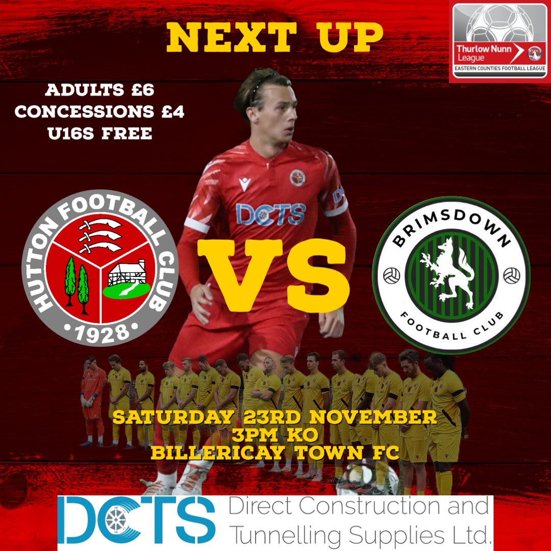 Our first team are back at <a href="/BTFC/">Billericay Town FC</a> tomorrow in the league. Club house open, hot drinks and food on offer.. with plenty of cover in the stands 🔴⚪️ #upthetons
