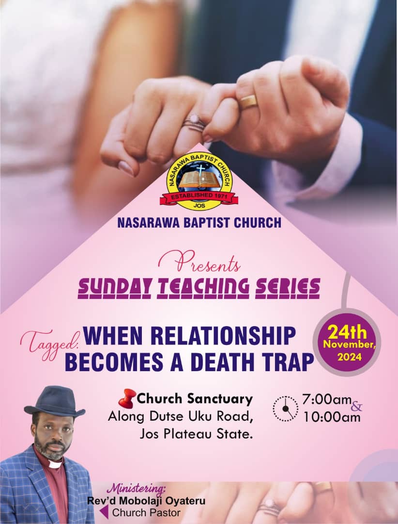 NBC_JOS's tweet photo. Break free from the chains of toxic love. You deserve better. Your life is worth more than a toxic relationship.
Choose yourself.
Know the signs.
Join us this Sunday
#LetGodArise
#Baptistfamily https://t.co/hb5IyO758c