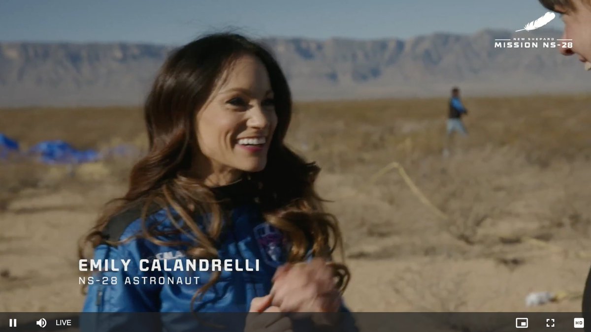 The 100th woman in space is Emily Calandrelli <a href="/TheSpaceGal/">Emily Calandrelli</a> from #WestVirginia #NS28 @Blueoirign