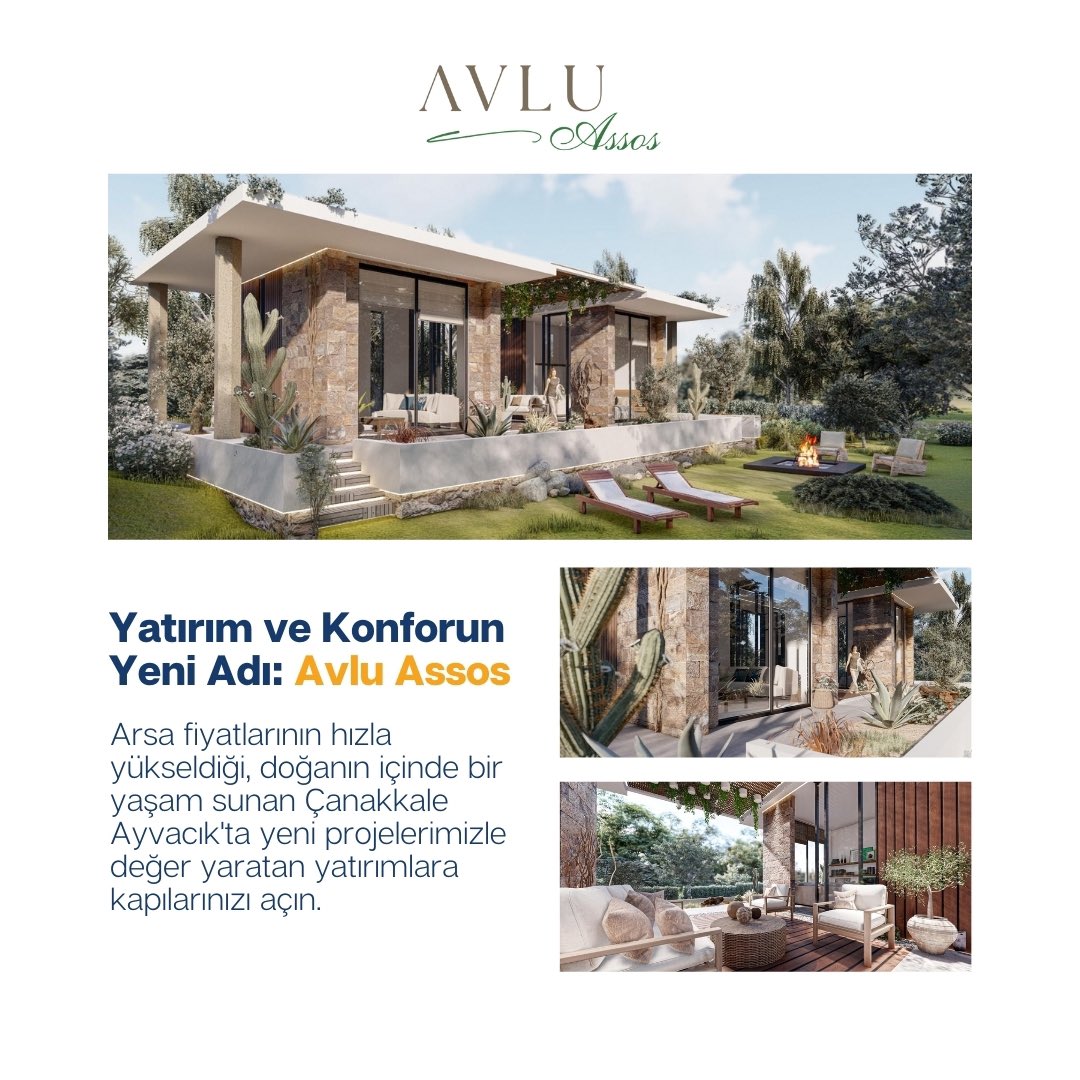 Taş ev hayalinizi gerçeğe dönüştürüyoruz! Avlu Assos’un avantajlı fiyat dönemini kaçırmayın.

📞 444 68 24

#AvluAssos #ÇanakkaleYaşam #DenizeYürümeMesafesi #LüksRezidans #EgeKıyısı #AvluAssosProjesi #ÇanakkaleEmlak #KonutYatırımı #İnwestGroup #SahilYaşamı