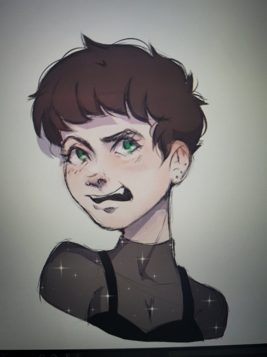 Saw a YouTuber and liked her characters design! 
#sketch #digitalart #sketchart #ClipStudioPaint