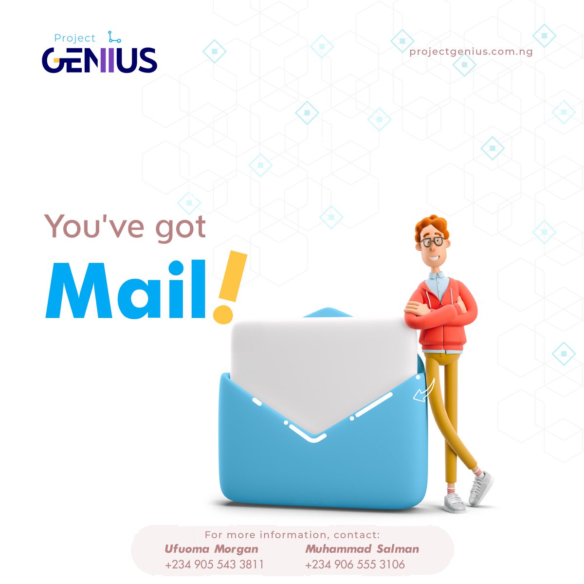 _ProjectGENIUS's tweet photo. A quick reminder to our fantastic volunteers: Updates are in your inbox! ๐ง Letโs gear up for an incredible Project GENIUS journey. ๐๐ช #StayInformed #TeamGENIUS https://t.co/uVpHWRG9kJ
