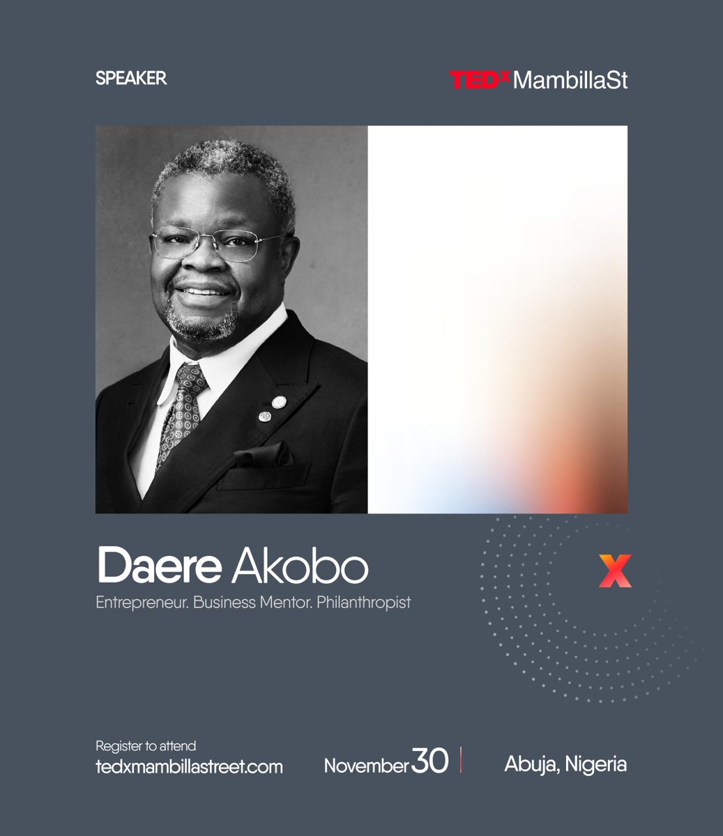 Thrilled to announce that I'll be speaking at TEDx MambillaSt on Creating Africa's First Data Refinery. This will explore the potential of data to drive innovation and growth across the continent. 
Join me for an inspiring day of ideas and connection!

Register now at