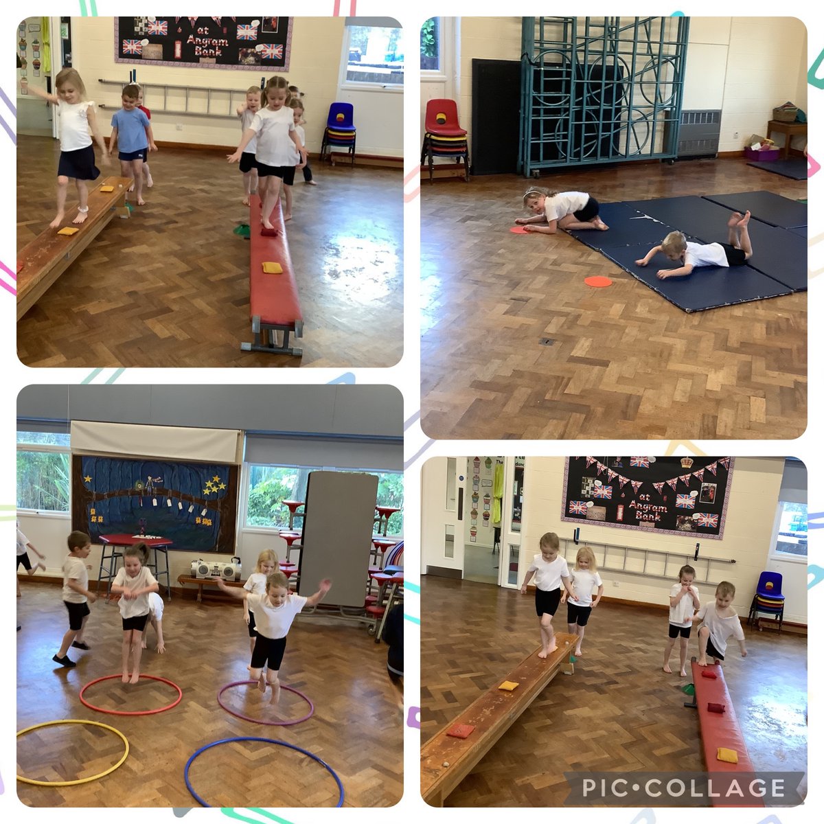 Y1AngramBank's tweet photo. In P.E today we have completed a number activities at different stations designed to help us travel in different ways. https://t.co/f5tzjr7cJt