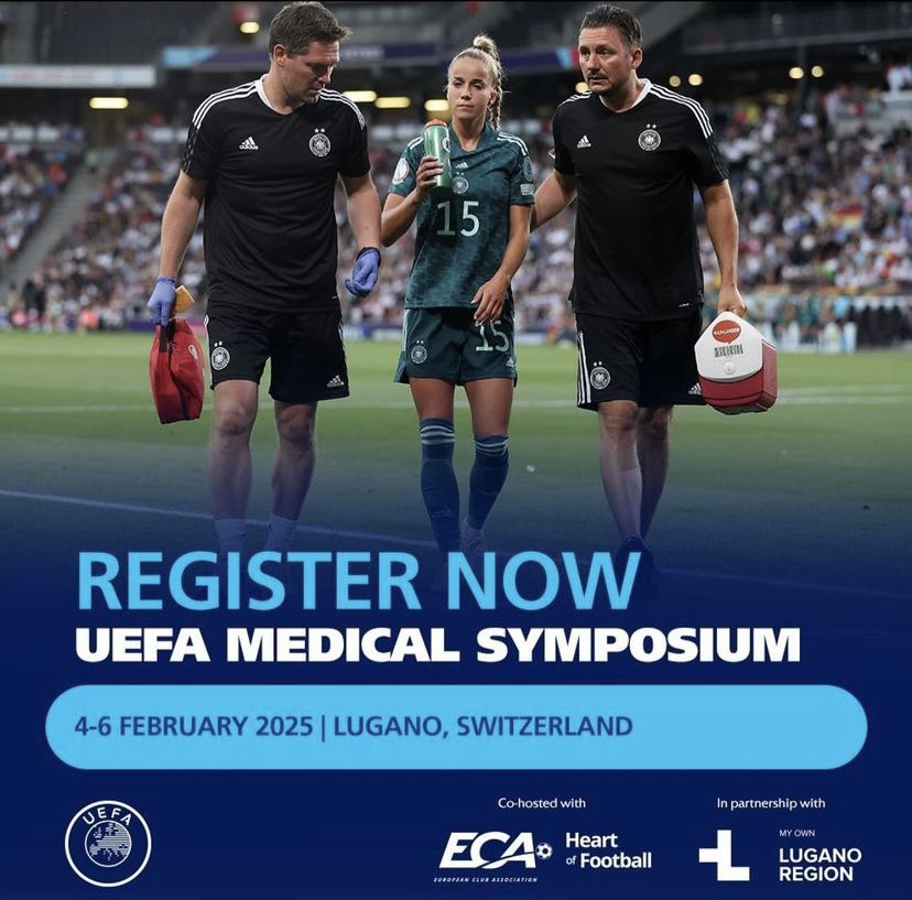 ⚽️ We hope to see you in Lugano, Switzerland, 4-6 February for the 9th UEFA Medical Symposium with the theme: the women’s game and beyond. 

➡️Link for more information and how to register: uefa.com/news-media/new…