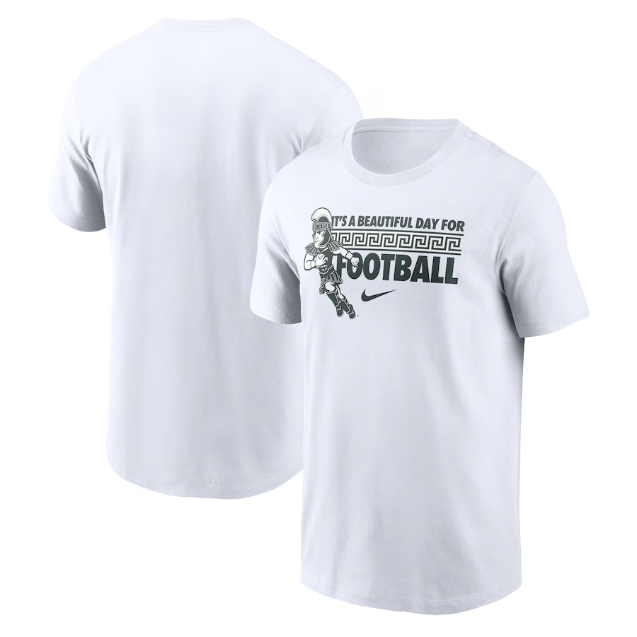 MSUGear's tweet photo. Two more home games... two more chances to win the official fan tee for 2024 @MSU_Football! 

To enter to win:  
• Repost this post
• Follow @MSUGear
• Tell us your favorite food for Thanksgiving dinner in the comments.

Good luck! Winner will be chosen on Monday. #GoGreen https://t.co/2MVzvFNJcT