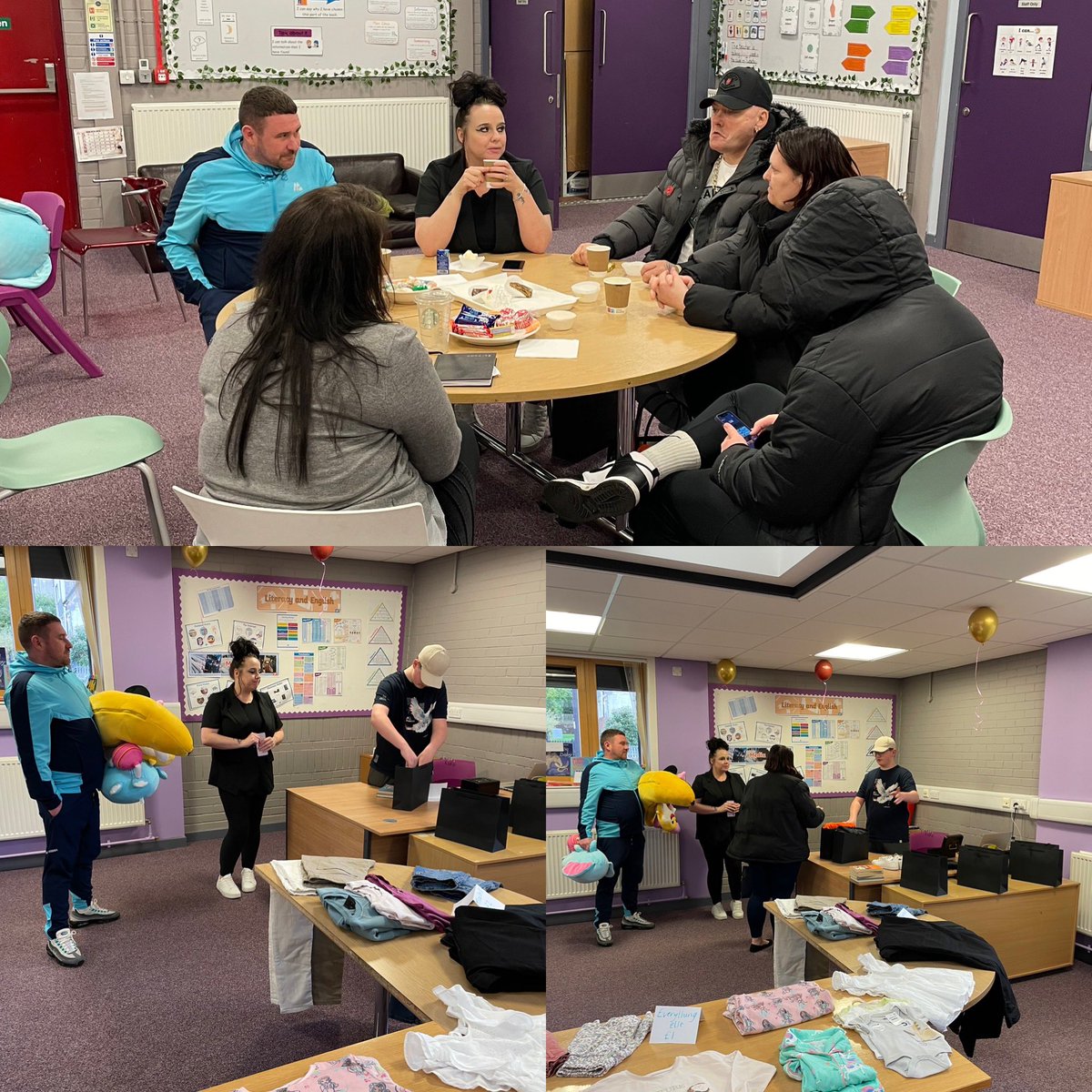 PatriciaMcGlin2's tweet photo. Fantastic having our @WeAspireNLC Parents coming in for a coffee and a chat. They also enjoyed a browse in our pop up shop. Fantastic to hear parents views and ideas. Come along next Thursday to our last coffee morning @NLCYouthwork @NLFamilyLearn @nlcinclusion https://t.co/k76rPCUuto