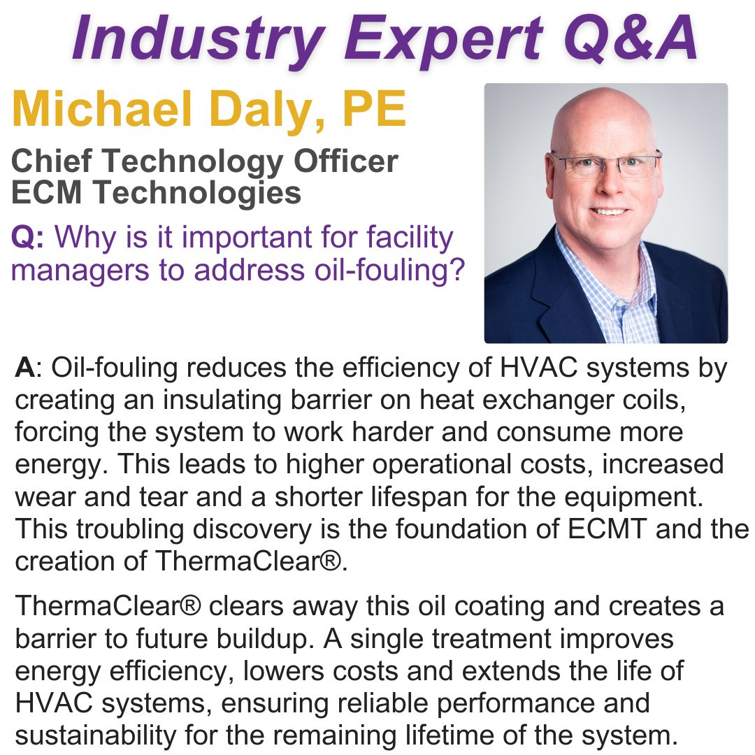 Meet Michael Daly, our Chief Technology Officer and the December Industry Expert!
Learn about the why it's important for facility managers to address oil fouling!Don't miss out—sign up now for future newsletters: buff.ly/4dOpCcr#ECMTec…