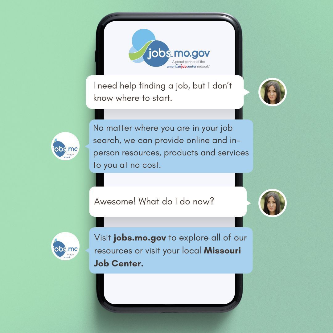 In need of help in your job search and unsure where to start? We offer a variety of free products and services to assist you. Discover more at jobs.mo.gov