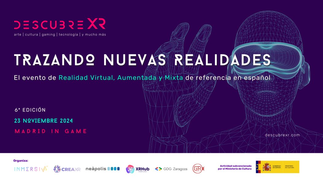 ¡Ya está todo preparado para #DXR24! Os esperamos en @madridingame con mesas redondas, demos, presentaciones de proyectos, los Premios <a href="/inmersivaxr/">INMERSIVAˣᴿ</a> 2024, exposición de artistas emergentes, talleres y más.

🎥🔴 Si no puedes venir, síguelo en streaming descubrexr.com