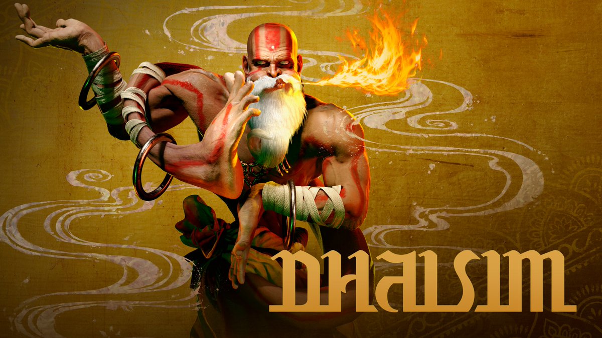 StreetFighter's tweet photo. Happy Birthday to the flame-breathing Yoga Master, Dhalsim (VA: @SilverTalkie)! 🎂

Set your fiery spirit ablaze and celebrate today by stretching into the Battle Hub for some Dhalsim-only tournaments, earn bonus Kudos for him, and be sure to claim your 1000 Drive Tickets! 🧘‍♂️ https://t.co/nROo2TBT2X