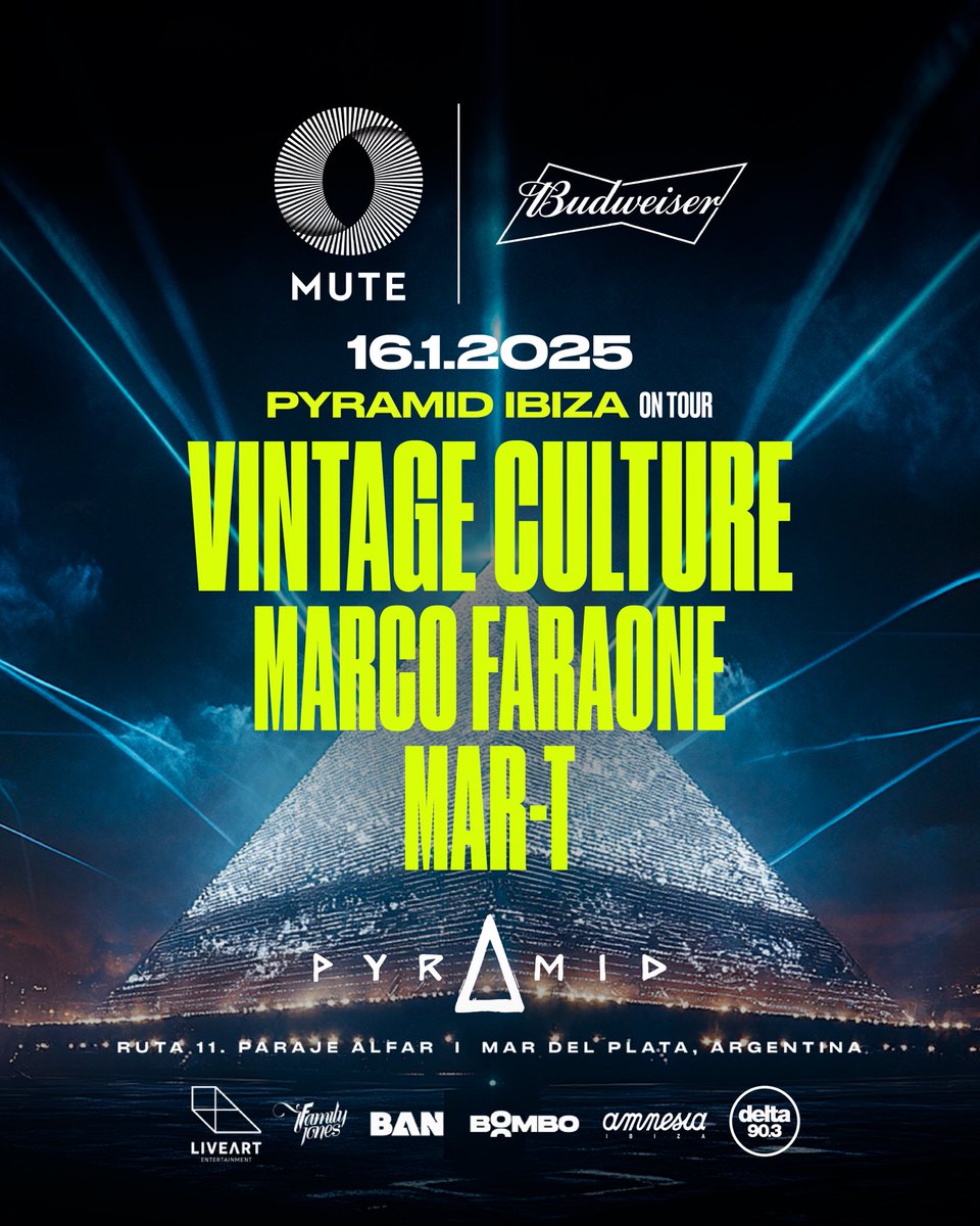 Argentina 🇦🇷 Finalmente puedo decir que tenemos una cita. Nos vemos el 16 de enero en la parada de <a href="/pyramidIbiza/">Pyramid Ibiza</a> on tour por <a href="/MuteMarDelPlata/">Mute, Club de Mar</a>. Mi camiseta ya está lista ❤️

Entradas: wearebombo.app.link/cizldxPvJOb