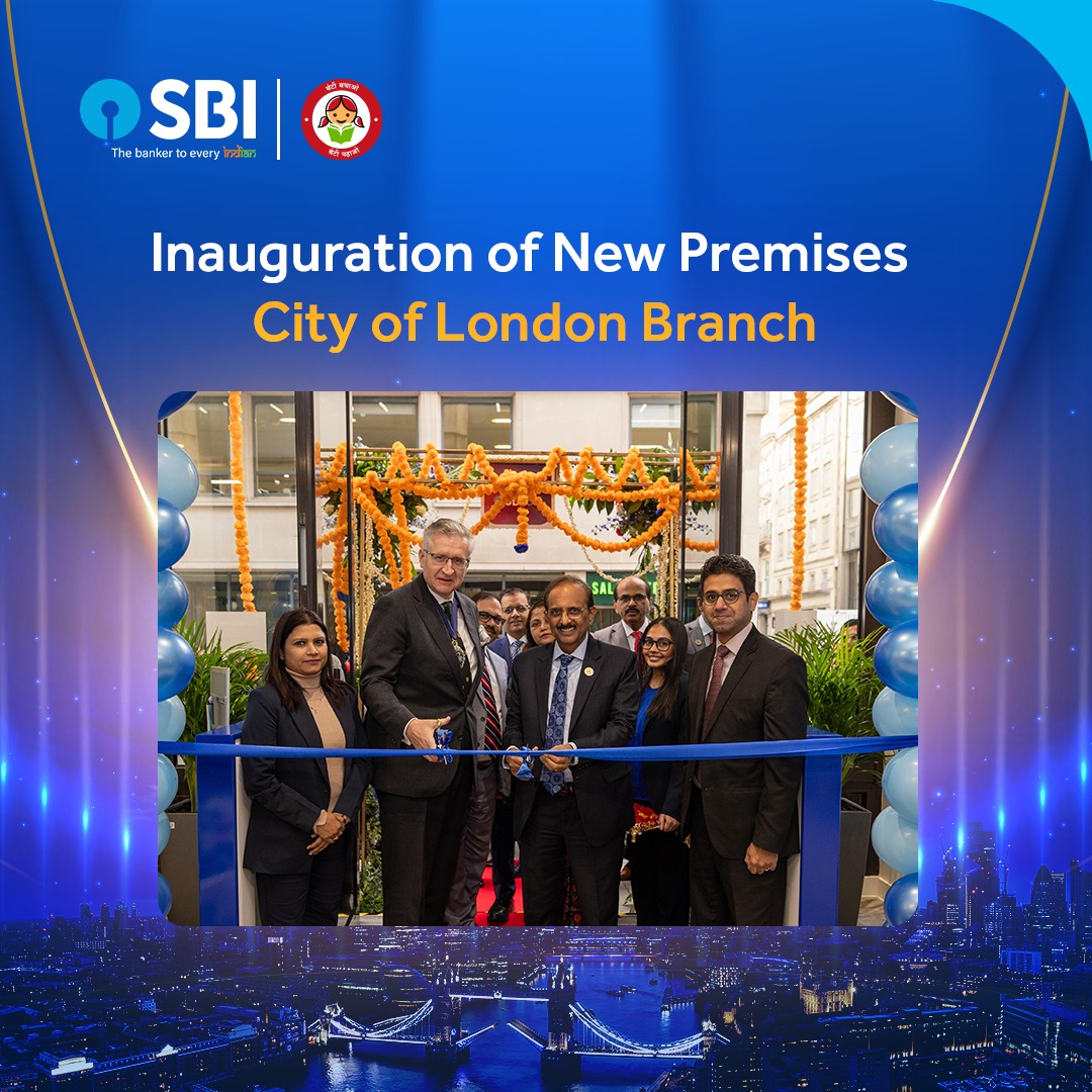 TheOfficialSBI's tweet photo. Today, Chairman, State Bank of India, Shri C.S. Setty inaugurated the new premises of City of London Branch in presence of The Rt Hon. The Lord Mayor, City of London, Alderman Alastair King DL, other senior dignitaries and esteemed customers of the Bank.

#SBI #SBIUK #CityOfLondon #Banking #SquareMile #TheBankerToEveryIndian