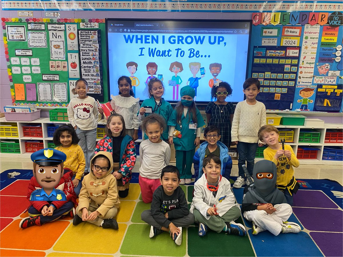 For #AmericanEducationWeek #Kindergarten focused on occupations. Today we celebrated our learning and dressed as our #futureprofession ! #kindergartenrocks @claremontaveschool20cougars #msfigskids <a href="/joanne_shafer/">Joanne Shafer</a>