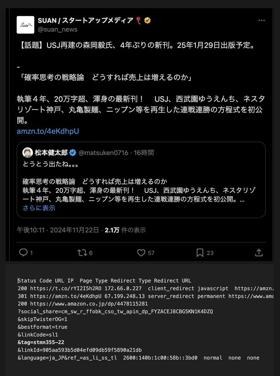 さすがSUAN
引用するけどアフィコードはちゃっかり自社のものに置き換えてる