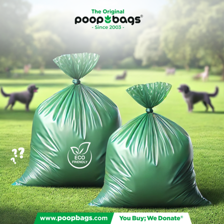 poopbags's tweet photo. Eco-Friendly or Misleading Claims?” — Show two bags, one marked “eco-friendly” and one not, with a magnifying glass over the labels, symbolizing consumer doubt and the need for transparency. https://t.co/UkuKSF2BZu