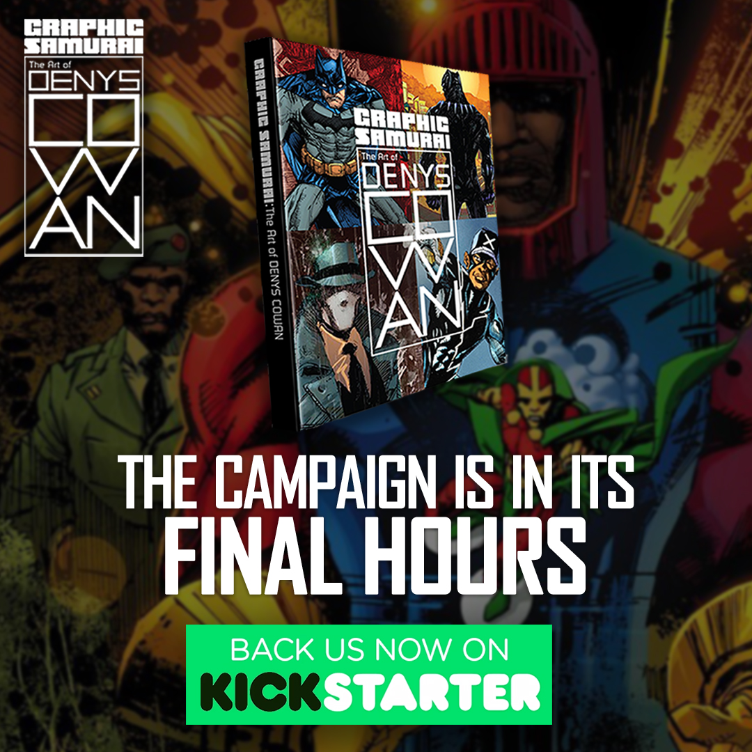 GizmoePress's tweet photo. The campaign for GRAPHIC SAMURAI: THE ART OF DENYS COWAN is in its final hours! We're so close to hitting our FINAL STRETCH GOAL of $50k!
BACK NOW to help us make this book the best it can possibly be!
JOIN US: https://t.co/LacFC8iBAg
#comics #comicsbooks #art https://t.co/Jcdkgd6wbL
