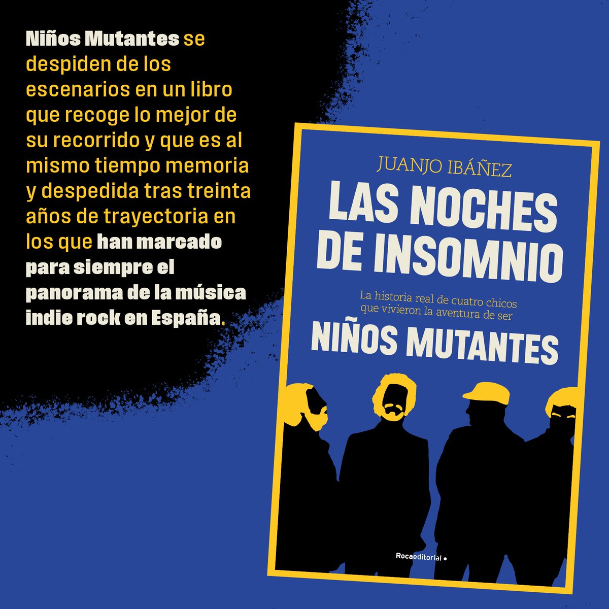 Los <a href="/n_mutantes/">Niños Mutantes</a> se despiden hoy de los escenarios con un último concierto en Granada y ya les echamos de menos. Pero siempre nos quedarán sus canciones y su historia en forma de libro: «Las noches de insomnio» de <a href="/Bomarzo/">Bomarzo</a>. 🌙 bit.ly/4hEz9pm