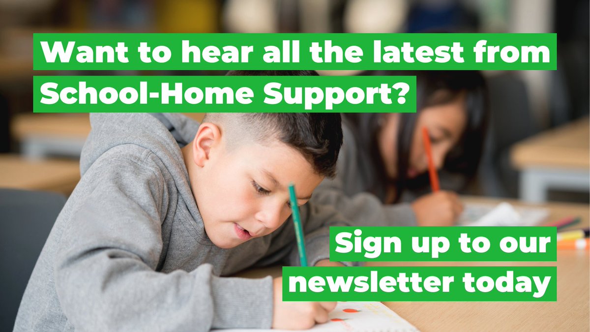 Do you want to keep in the loop about everything happening at School-Home Support? Head to our website to sign up to our newsletter and get termly updates direct to your inbox: schoolhomesupport.org.uk/sign-up-for-ou…