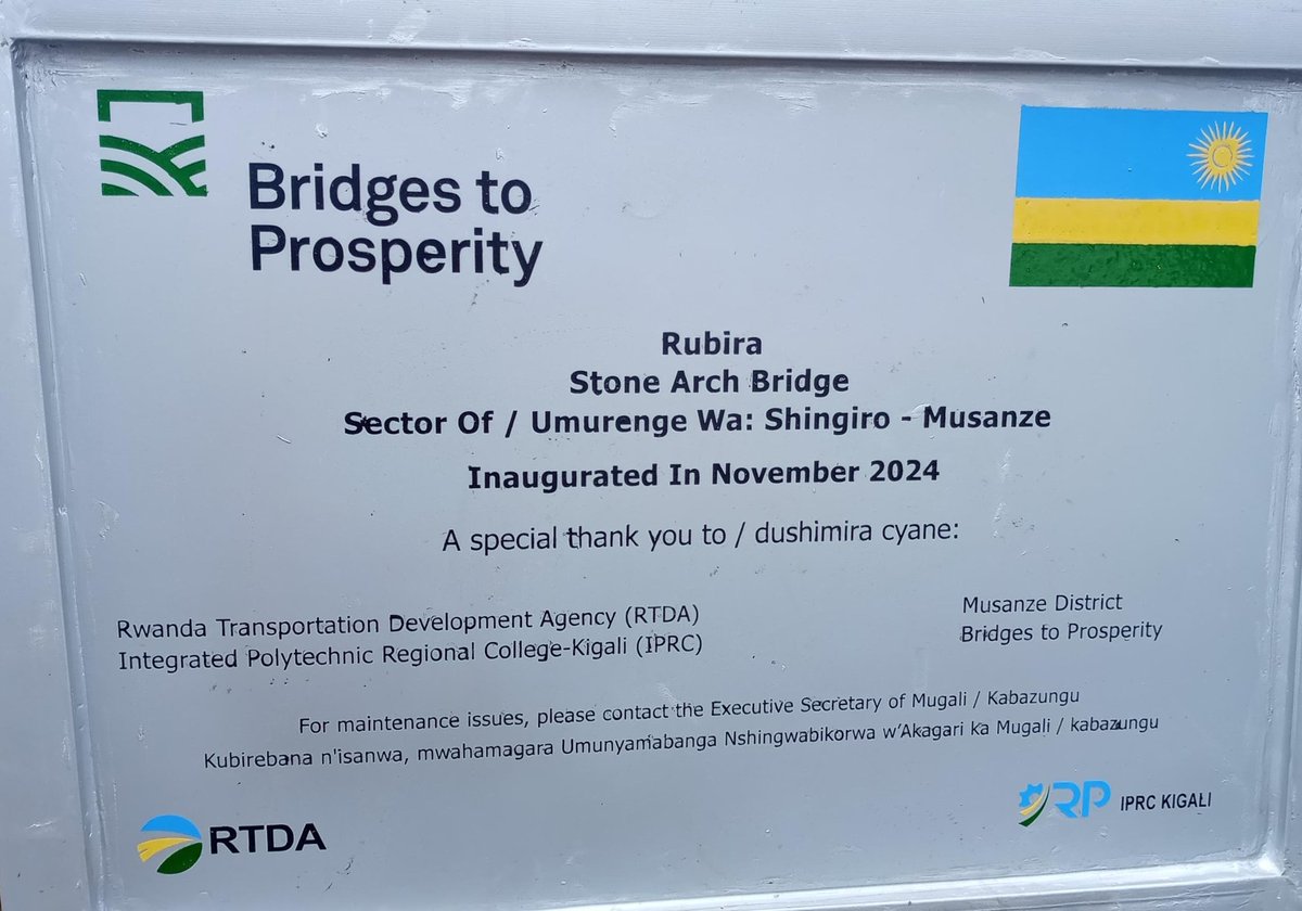 LngabireA's tweet photo. Muri aka kanya muri @MusanzeDistrict hagiye gutahwa ikiraro cyubatswe na Bridges to prosperity (B2P) gihuza imirenge ya #Shingiro na #Musanze. Ni ikiraro cyishimiwe n'Abaturage b'Imirenge yombi ko kije ari igisubizo ku mihahirane n'Umutekano wabo. @RwandaLocalGov , @RwandaNorth https://t.co/P7jteE3HSy
