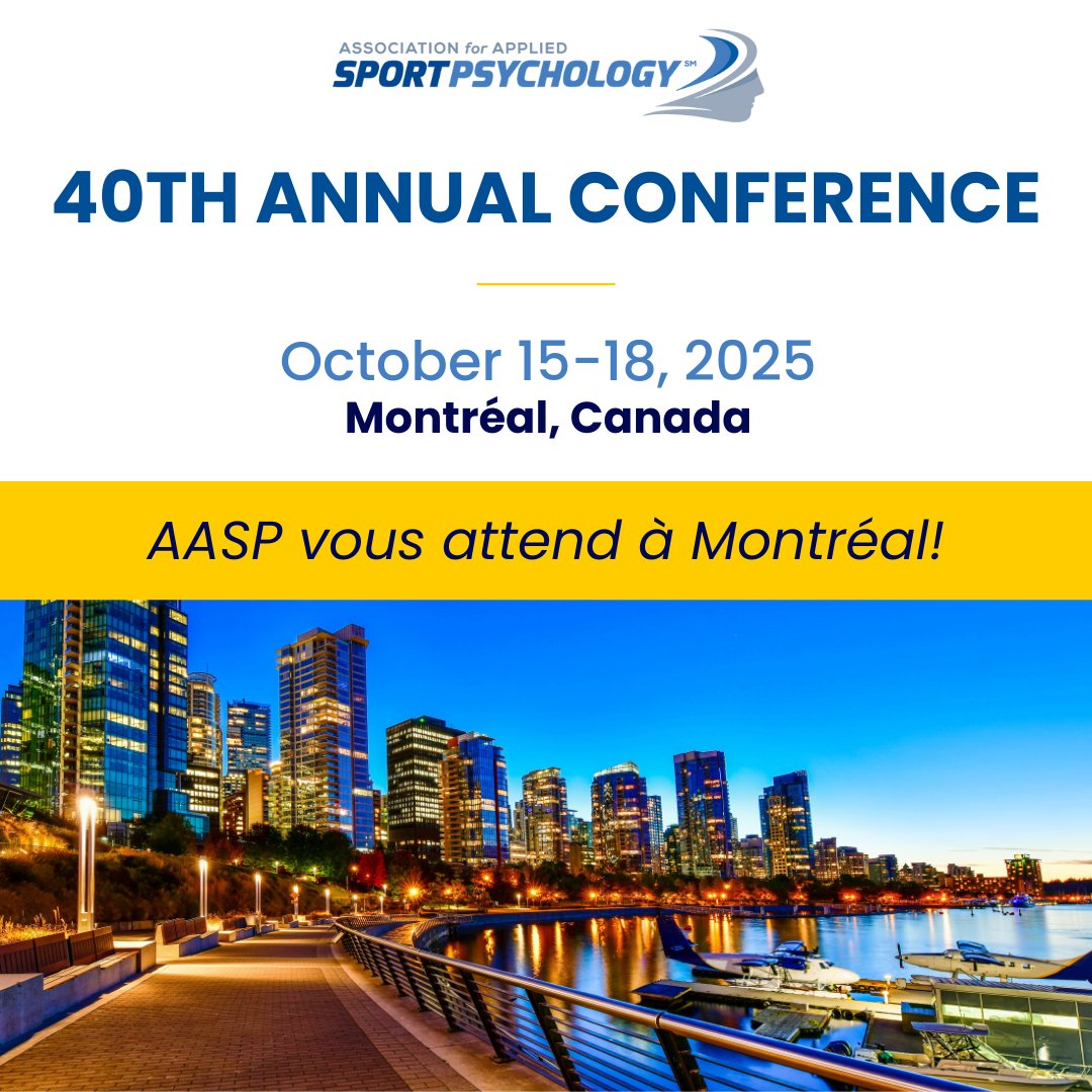 Save the Date! The 40th Annual AASP Conference is taking place in Montréal, Canada on October 15-18, 2025. We can’t wait to see you all there! #AASP25