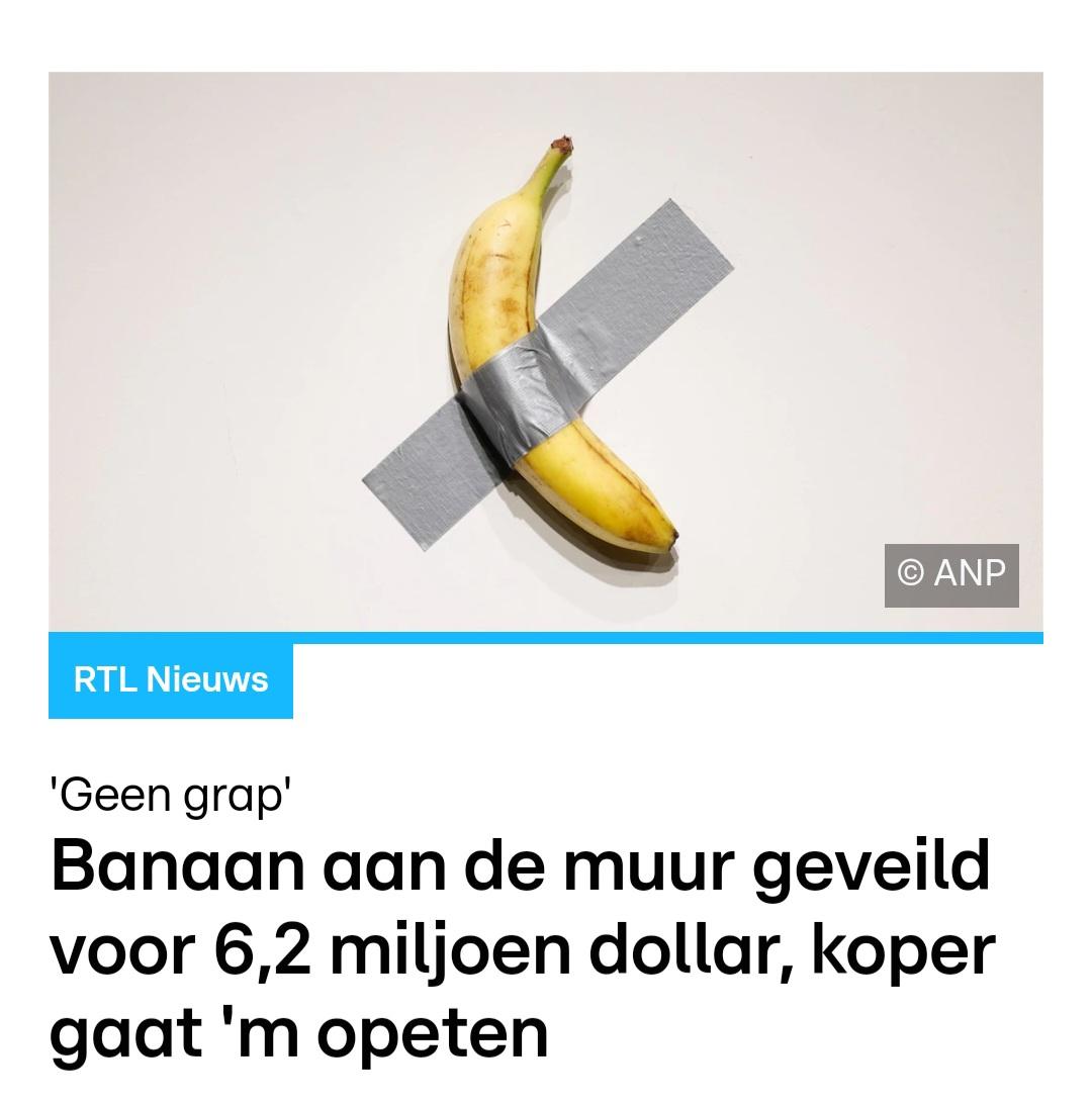 Khiareddine5's tweet photo. @Paul_Theway Touts est possible 6,2 million euro pour une banane alors les alt...😅 https://t.co/6ZMUUqdm5V