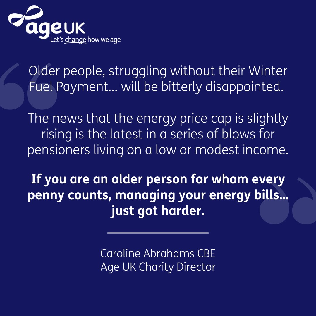 The new energy cap increase announced today means prices will be rising again in January. 

Our Charity Director’s response ⬇️