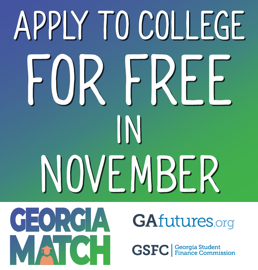 georgiadeptofed's tweet photo. High school seniors who apply through the GEORGIA MATCH direct admissions dashboard in November will automatically have their college application fees waived!
Learn more at https://t.co/bSyiVChnHq. #gafutures #GEORGIAMATCH https://t.co/ICJtV6AUyv