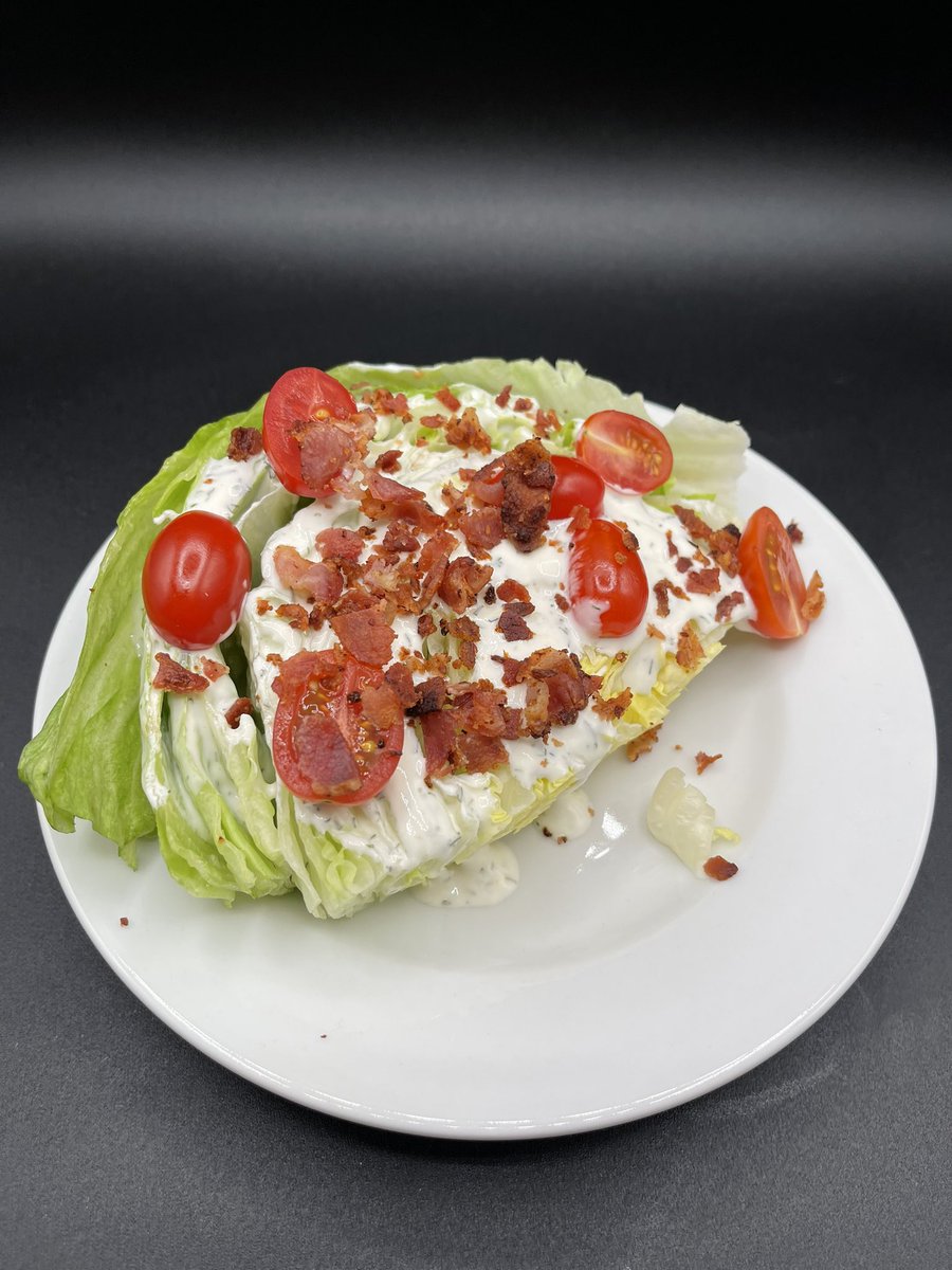 MmeDorval's tweet photo. Students continued to practice their knife skills while making a Wedge Salad with fresh Ranch Dressing. They also put into practice their learning about cross contamination prevention while cooking the bacon. 🔗 Recipe link in bio. @SacredHeartOCSB #ocsb #SacredHeartHospitality https://t.co/UU8t5NGVfd