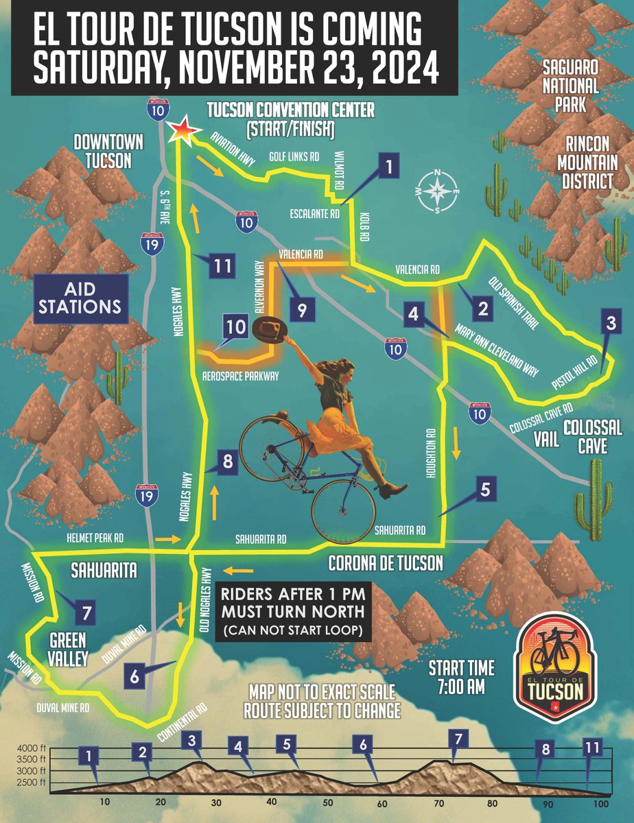 DHFirePIO's tweet image. El Tour de Tucson is tomorrow!  Regular travel routes to be impacted.  Plan for delays.  DHFD asks all to be vigilant as they move about watching out for cyclists and the crowds gathered to watch the race.  Check out routes and times at eltourdetucson.org #drexelfire