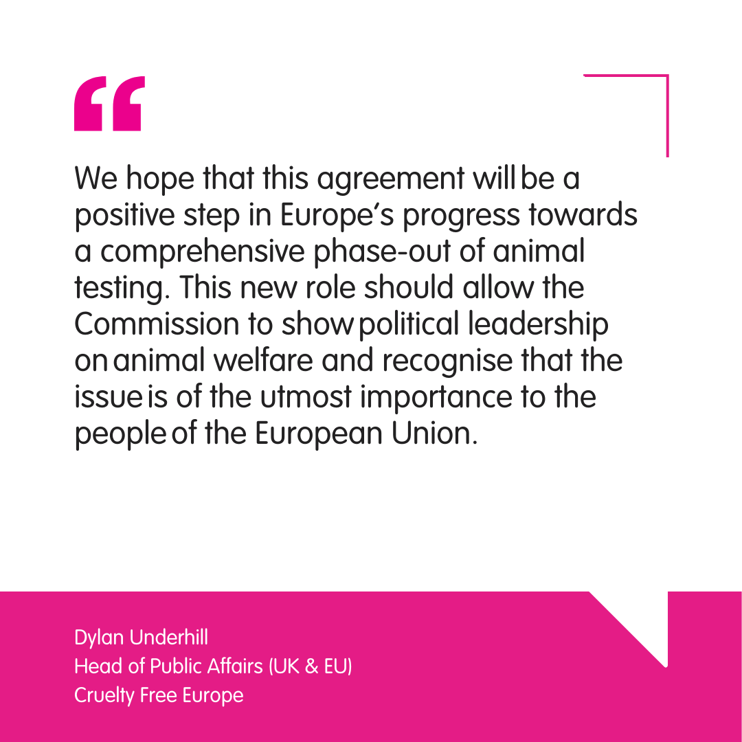 Cruelty Free Europe (@crueltyfreeeu) on Twitter photo Mr. Várhelyi was appointed to the new portfolio of Health and Animal Welfare on Wednesday, as part of an agreement between, <a href="/vonderleyen/">Ursula von der Leyen</a> and key MEPs.
It's the first time animal welfare has been included in the title of one of the 27 Commissioners.
🔗: bit.ly/3Z4OWoX Mr. Várhelyi was appointed to the new portfolio of Health and Animal Welfare on Wednesday, as part of an agreement between, <a href="/vonderleyen/">Ursula von der Leyen</a> and key MEPs.
It's the first time animal welfare has been included in the title of one of the 27 Commissioners.
🔗: bit.ly/3Z4OWoX