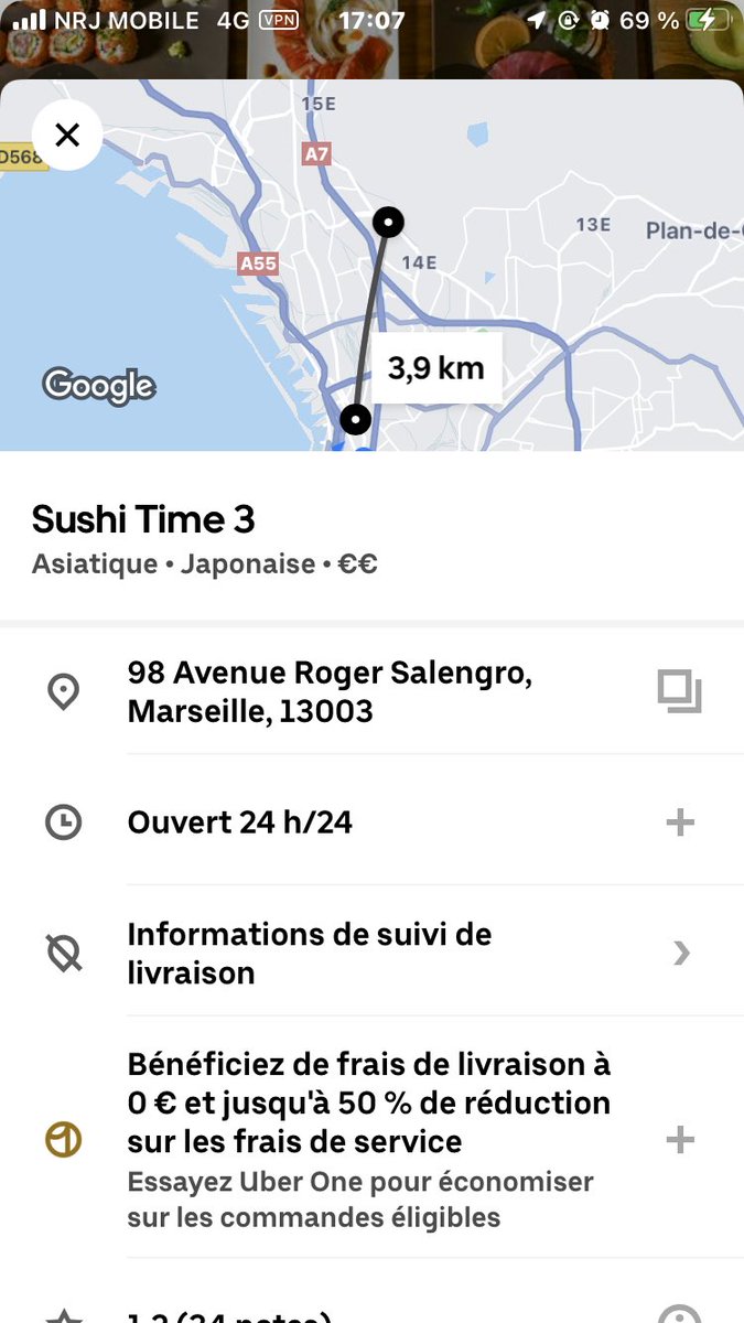 bbguend0uzzz's tweet photo. @Uber_Support Bonjours après avoir commandé Sushi Time 3 à Marseille via Uber eat je n’ai jamais reçu ma commande et Uber m’informe que le remboursement de ma commande n’est pas possible. Je décide donc de me rendre à l’adresse du restaurant(sûrement une vielle dark kitchen) au https://t.co/5JOaocsnbm