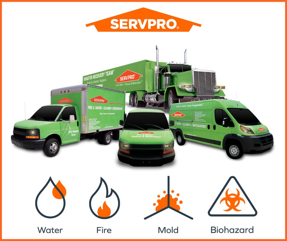 From small mishaps to major disasters, SERVPRO is Here to Help! Count on our trained professionals to restore your property and peace of mind. #SERVPRO #HereToHelp #DisasterRecovery #RestorationExperts