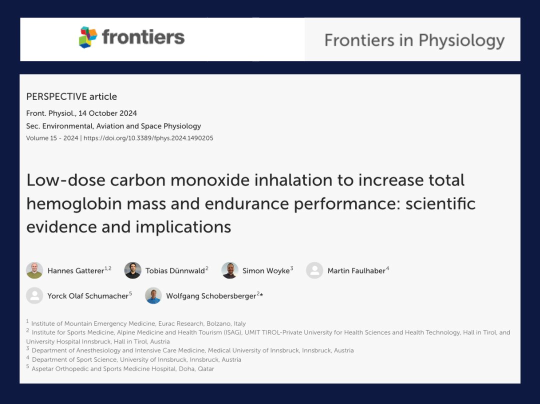 Experts weigh in on chronic intermittent inhalation of low-dose carbon monoxide as a potential performance-enhancing method. They also cover safety concerns &amp; how it could be categorized w/ other blood manipulation methods already prohibited by <a href="/wada_ama/">WADA</a>.

frontiersin.org/journals/physi…