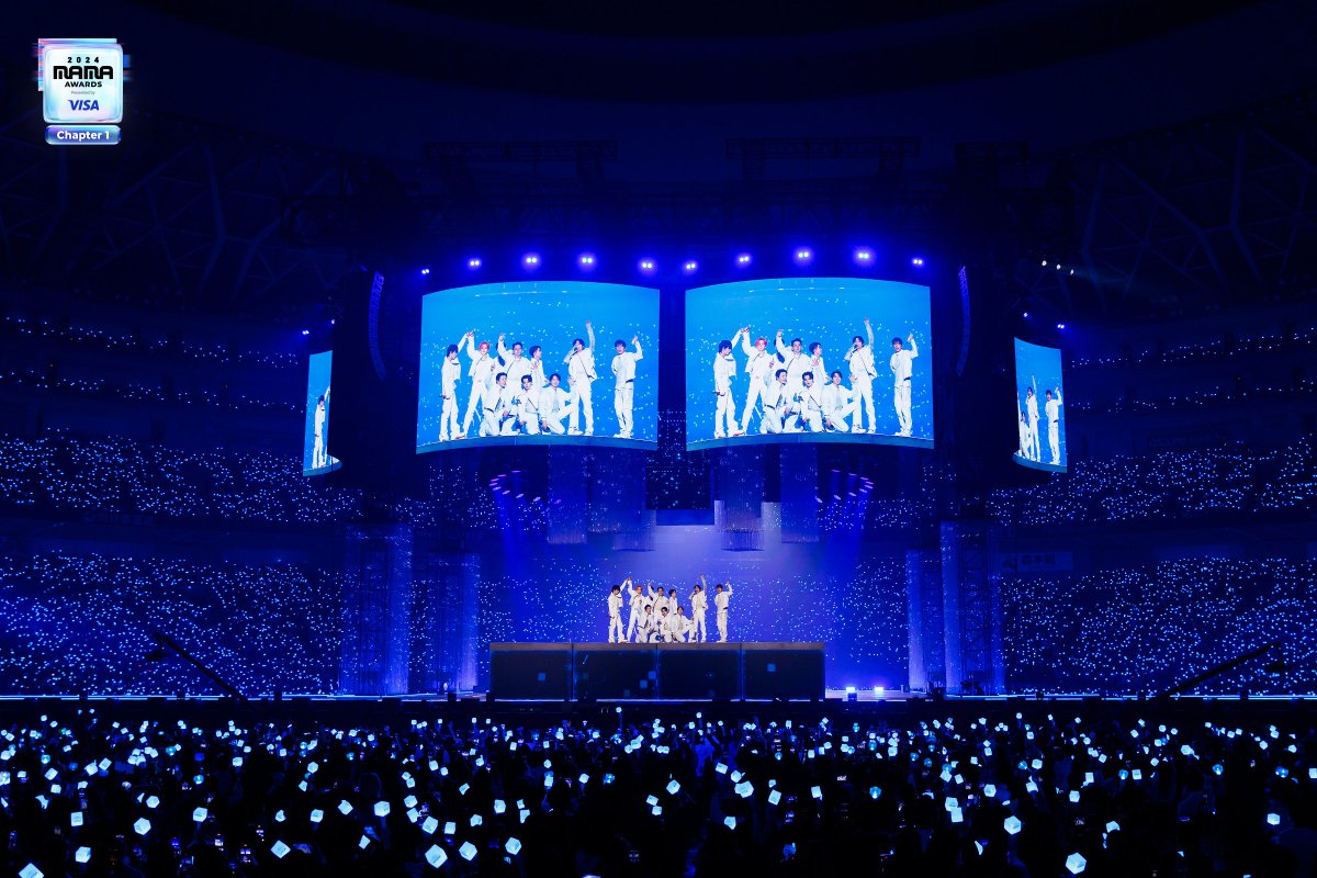Hyunsuv's tweet photo. We rocked the MAMA stage today! Our performance was a love letter to our amazing fans. See you next year, Treasure Makers! Let's make it even bigger and better. 🔥 https://t.co/plelbElrxJ