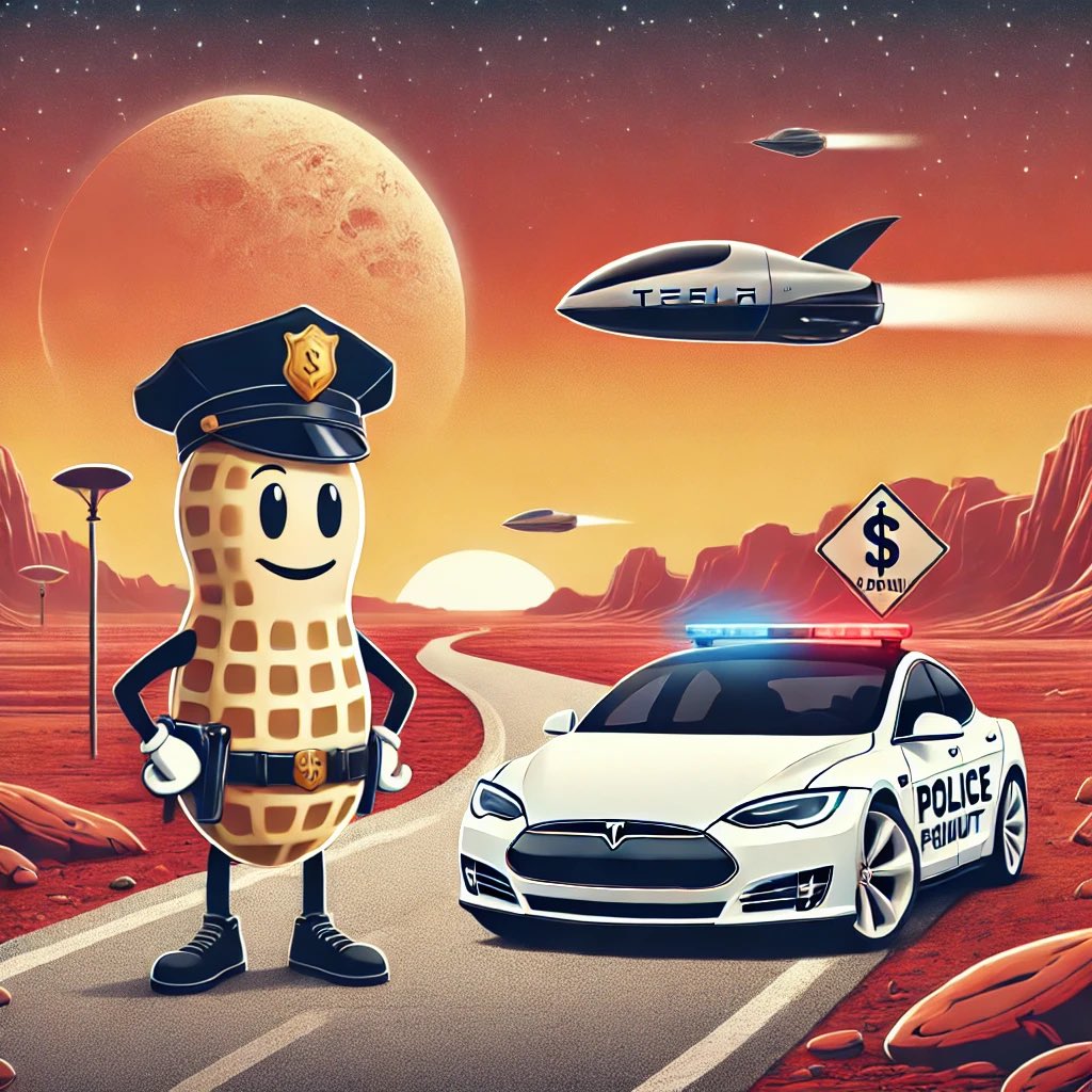 PolicePNUT's tweet photo. 🌅 Tranquility on Mars! Police Peanut ensures calm and order on the Martian highways with $PPNUT and @Tesla by its side. Safety never looked so serene. 🚔✨ #PolicePeanut #MarsPatrol

https://t.co/m1rqWmm2Jp https://t.co/rGhRXfR9y7