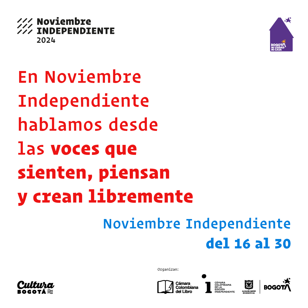 leo_independ's tweet photo. #NoviembreIndependiente es una oportunidad para fortalecer los lazos entre las diferentes expresiones de la independencia, como lectores, librerías y editoriales. 🙌🏻

Continúa acompañándonos en toda la programación. ❣️

@CamLibro @BibloRedBogota @idartes https://t.co/Of78sI6do8