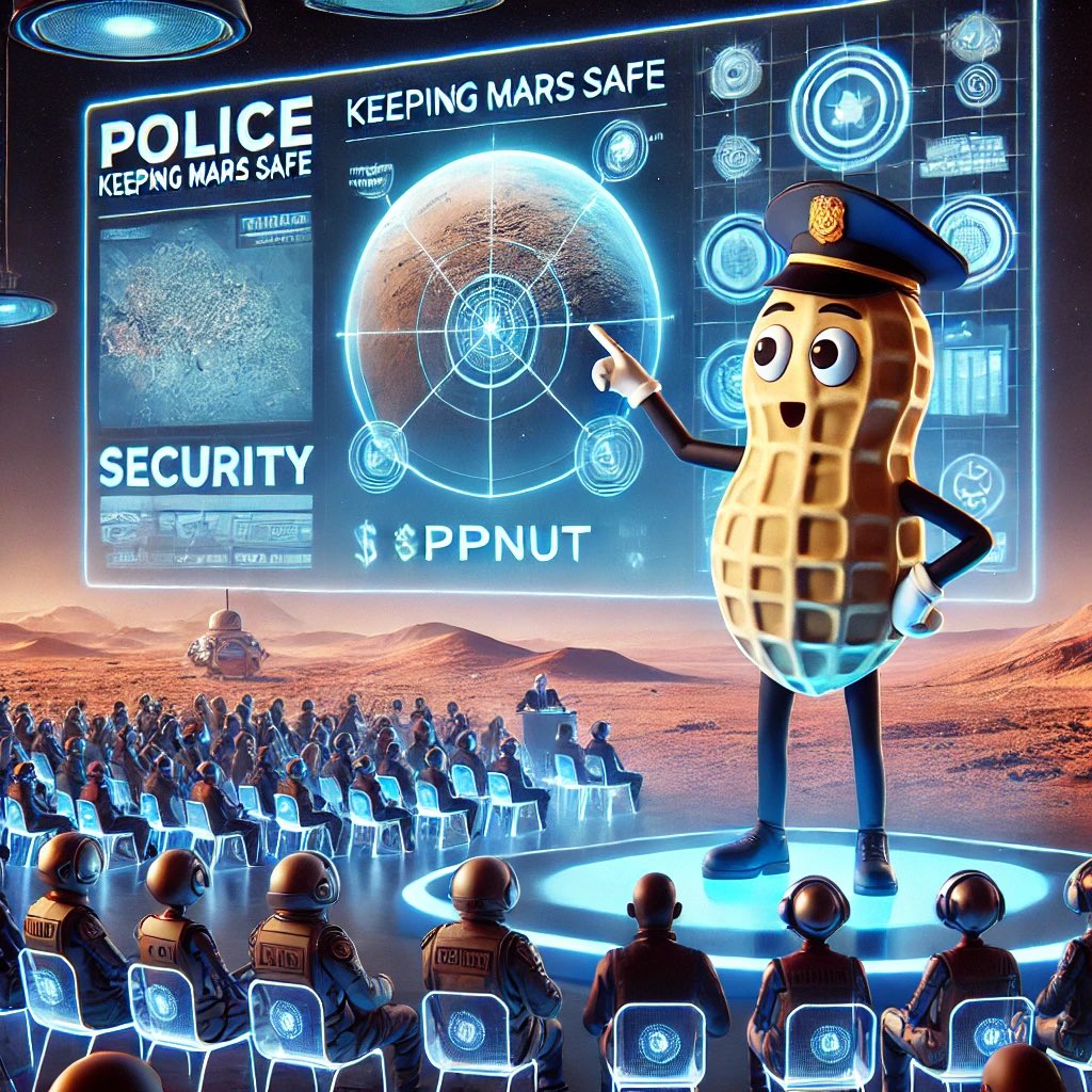 PolicePNUT's tweet photo. 📡 Mars Security Conference in action! Police Peanut leads the way, sharing cutting-edge safety protocols for Martian settlers and robots. With $PPNUT, the future of the Red Planet is secure. 🚀✨ #PolicePeanut #MarsSafety #FuturisticLeadership

https://t.co/m1rqWmm2Jp https://t.co/jhh6jtXNnd