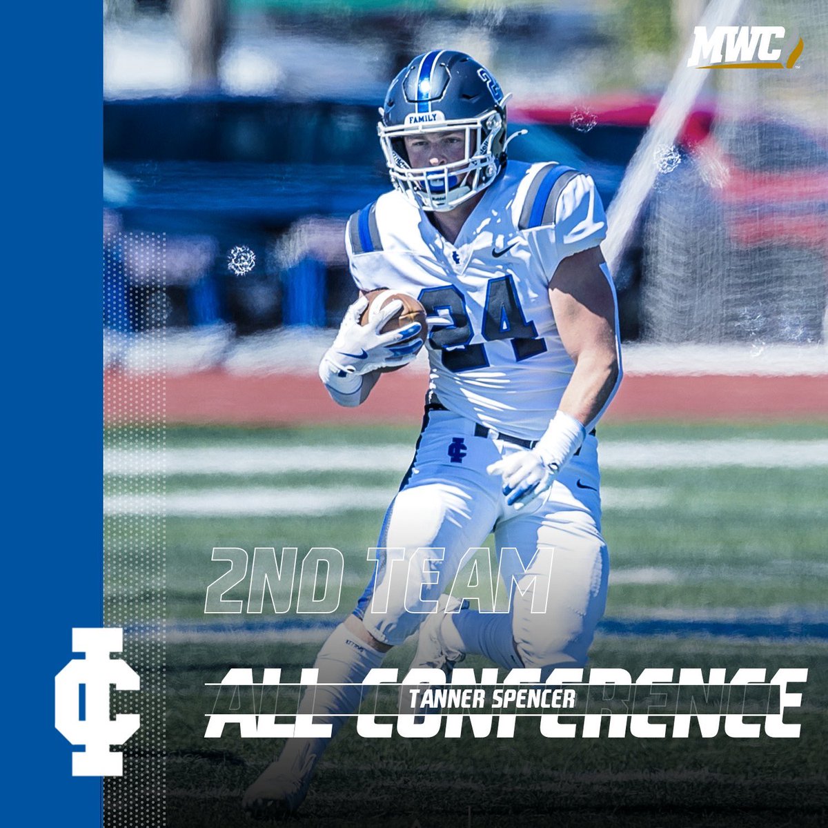 IC_Football's tweet photo. Congrats to Tanner Spencer on being selected 2nd Team All-Conference! 

#FOE https://t.co/Mkhttgf3gn