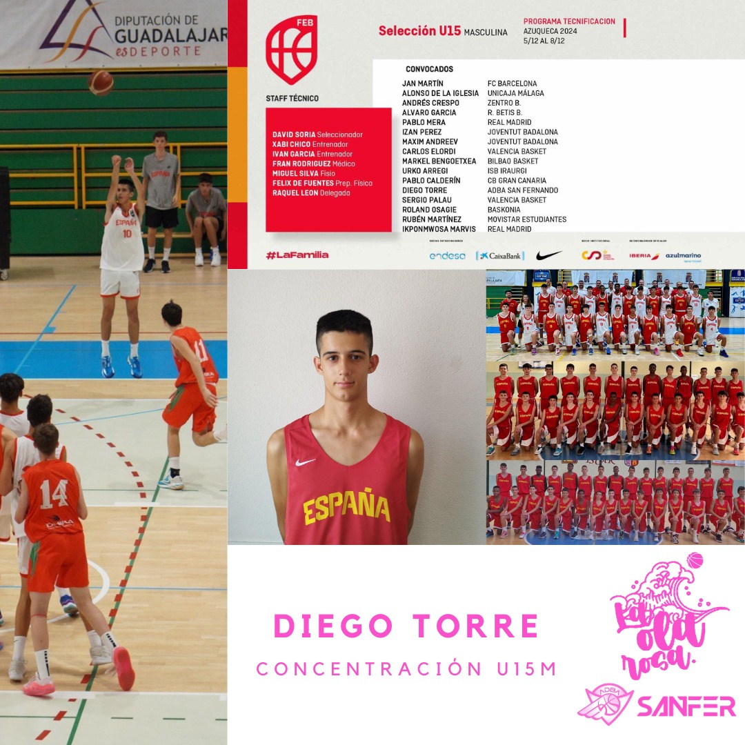 adbasanfer's tweet photo. 💣Nuestro jugador Diego Torre ha sido convocado por @BaloncestoESP con la selección U15M para realizar el programa de tecnificación que se llevará a cabo en Azuqueca del 5 al 8 de Diciembre de 2024. 
¡Enhorabuena , es un orgullo tu representación a nivel nacional un año más! https://t.co/Hgb8TSn2a5