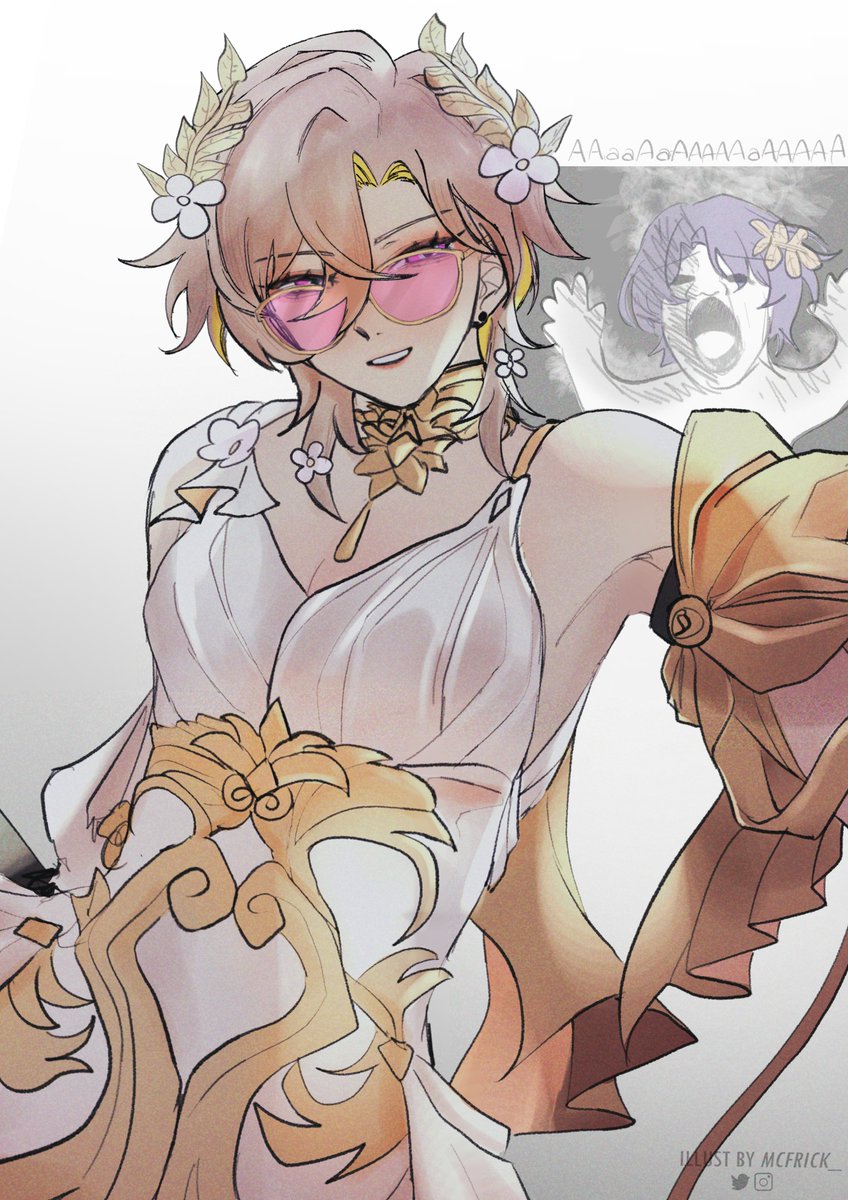 mcfrick_'s tweet image. Ratio is a lucky lucky man #ratiorine 
#Aventurine #HonkaiStarRail #Aglaea