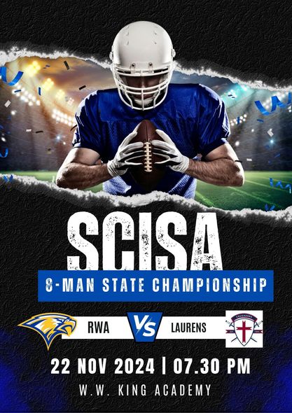 Calling all EAGLE FANS...It's TIME for the SCISA 8-MAN CHAMPIONSHIP GAME!!! Our Eagles will take on the Crusaders tonight at WW King Academy at 7:30!! Come pack the stands and cheer on our team to VICTORY!! Let's Go, EAGLES!! GET THE WINN!!!
<a href="/LouatTheState/">Lou Bezjak</a> 
<a href="/thevoice_paper/">The Voice of Blythewood & Fairfield County</a>